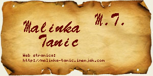 Malinka Tanić vizit kartica